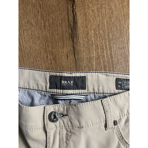 Brax Cooper Logo Khaki Pants Men's Sz 36x34 - Picture 2 of 9